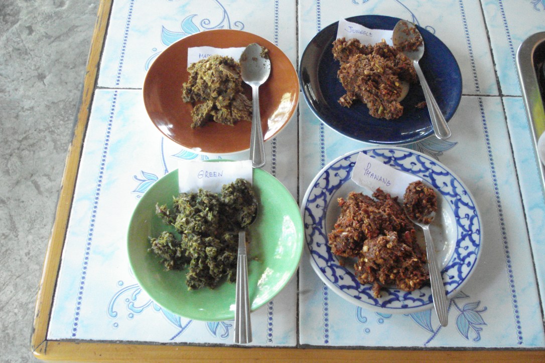 Os quatro tipos de Curry, do mais suave ao mais picante.