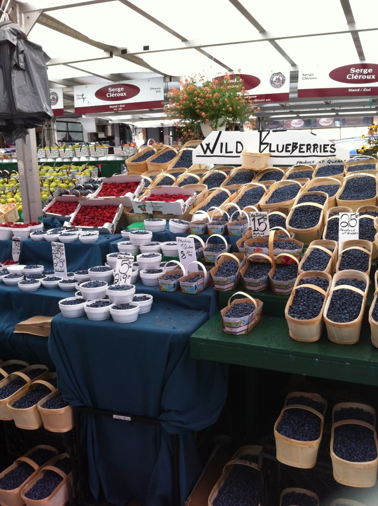 Produtos orgânicos da feirinha de Ottawa.